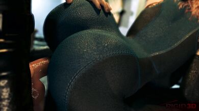 Trembling, stiff and eagerly awaiting the Halloween night, she was ready to be penetrated by anything that moved in 3D