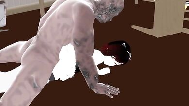 Erotic Halloween Special: Maid Ruby and Yang fucked by zombies