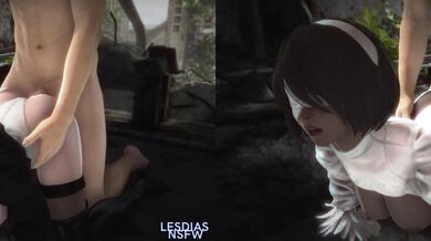 Two horny teens, Lesdia and her friend, decide to have a wild dogfuck They take it upstairs in the split screen action