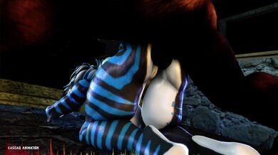 Busty Asian Schoolgirl Nikas Gets Fucked in the Ass by a Giant Cock in SFM