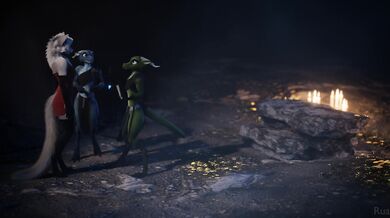 The story of two lovers, Ruadri and his partner, who offer themselves as a sacrifice to the gods in order to appease their anger