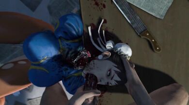 In the middle of a forest, Chun-Li finds herself in trouble when she stumbles upon the lair of Decapriko, a notorious Guro-chan-style monster