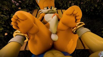 Sonic, Tails and the hot-blooded vixen have a threesome in space!