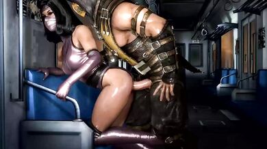 scorpion fuck mileena in a train
