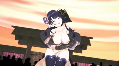 Lucky Samurai gets banged by the Shogun Raiden in this hot hentai porn video!