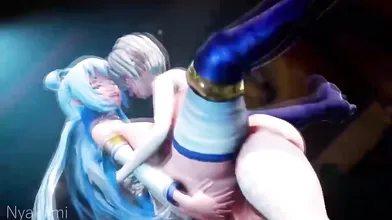 The Futa Nympho Gets Her Way in a Hentai 3-Way PMV