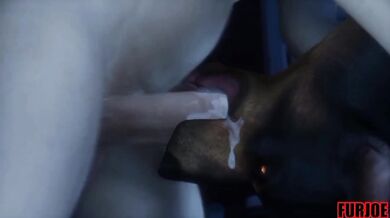 Sultry Doberman Delivers a Blowjob