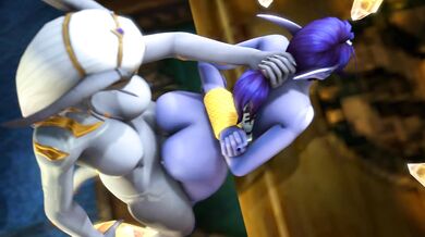 Watch the sexy blonde woman in this hentai porn video attempt to convert her partner into joining her for some dirty fun