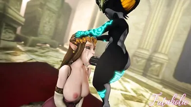 A princess with a perfect face gets fucked by multiple men in an erotic futa fantasy