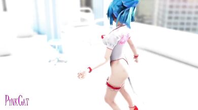 MILF with a Chubby Cat Tames Her Kitty in the Bedroom