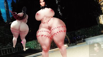 Three busty elves meet up in Skyrim to enjoy a night of hot, lesbian sex