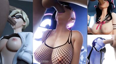 Battlefield of Blowjobs: Overwatch Girls Sucking Fat Dicks