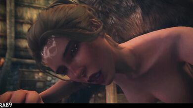 After his long day of adventuring in Skyrim, while his husband sleeps, a woman decides to indulge herself in some solo playtime