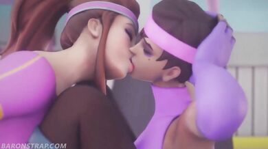 Fitness Model Brigittes Gym [Strap-On Baron] Blowjob Session