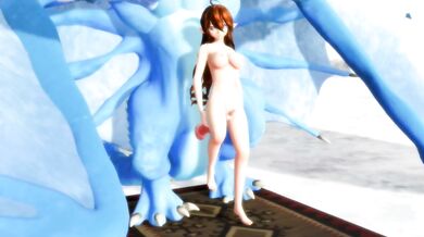 A beautiful Arctic Dragoness who possesses futanari genitalia explores her sexuality in a steamy ecchi adventure