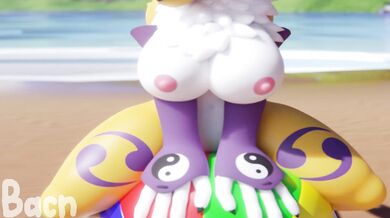 Renamon at the Beach: Bacn