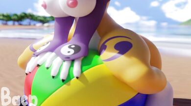 Renamon at the Beach: Bacn