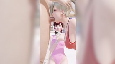 Blindfolded Dva Films a TikTok for Mercy (Uncensored)