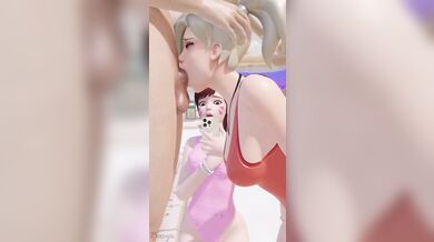 Blindfolded Dva Films a TikTok for Mercy (Uncensored)