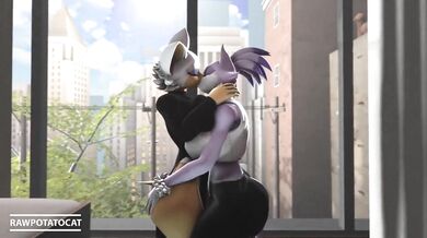 Blaze the Cat and Rouge have a steamy encounter in their potato-themed dungeon