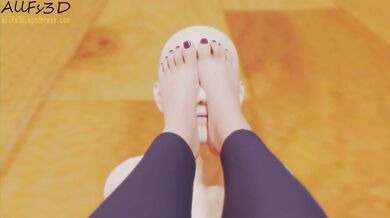 Watch as Akali engages in a steamy lesbian training session with her gorgeous instructor, Allfy3D!