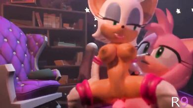 Rouge and Amys 9 Hole Cumshot Adventure