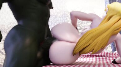 Princess Zelda gets stuffed by the Great Titan, Don Tran