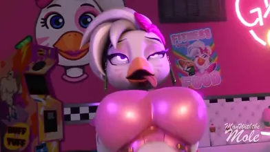 Chica Brings a Fan Backstage [Man with the Mole]