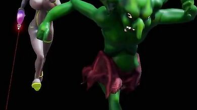 Goblin captures his victims body and soul in the most erotic way possible! Watch as he takes control of her every move, leaving her begging for more