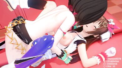 Watch as the hot futa cosplayer seduces her human female victim in this fantastical anime world!