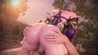 Jessica Rabbit gets on her knees to pleasure herself with a vibrating dildo, while she waits for her lover Big Johnson to come back from the ranch