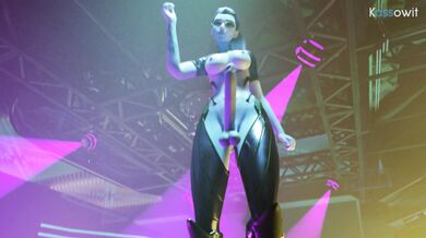 Widowmaker and her Futa friend Kassowit engage in a sensual dance, leaving nothing to the imagination