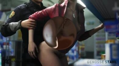 Watch as Claire Redfield edits her hentai porn video!
