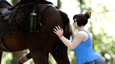 Hentai Riding Lesson with Mei - The Pleasure of a Horse (Bloggerman)