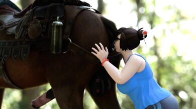 Hentai Riding Lesson with Mei - The Pleasure of a Horse (Bloggerman)