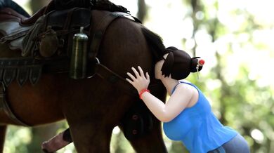 Hentai Riding Lesson with Mei - The Pleasure of a Horse (Bloggerman)