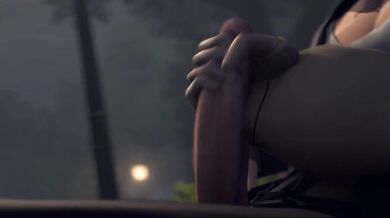 This is a porn video of two superheroes, Toga and Dabi, at the park