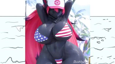 Sexy beach babes caught in the act by Zorua and Zoroark! A hot summer night with two sexy pokemon in paradise