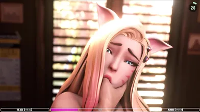 The First Tournament Winners of the DVa VS AHRI Hentai Porn Video!