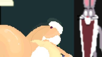 Lola Bunny drinks her way through a gangbang orgy