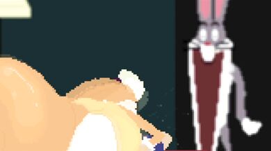 Lola Bunny drinks her way through a gangbang orgy