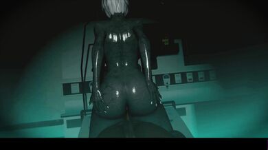 Hentai bio-engineered creature rides a hard cock in pornographic video content (revised)