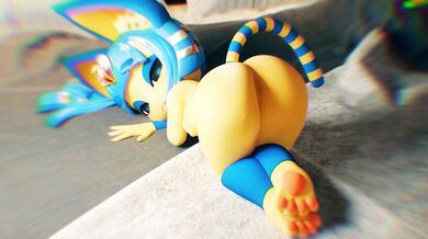 Sexy-Asian-Ass-Loving! Ankha gets her Reel stuck in a Marrubi