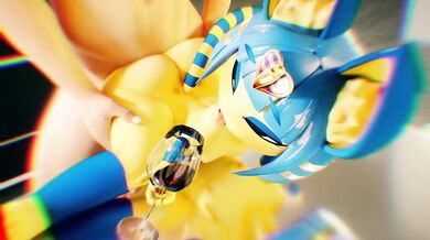 Sexy-Asian-Ass-Loving! Ankha gets her Reel stuck in a Marrubi