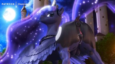 Watch Luna, the sexy alien, get fucked by a bunch of clowns in outer space!