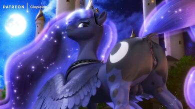 Watch Luna, the sexy alien, get fucked by a bunch of clowns in outer space!