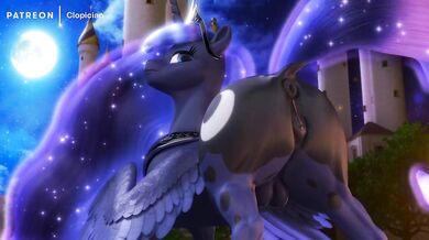 Watch Luna, the sexy alien, get fucked by a bunch of clowns in outer space!