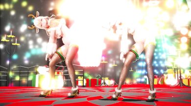 A group of young girls celebrate their holiday with a seductive dance, leaving everyone aroused