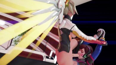 DVa and Mercy: Battle of the Sexbots 5