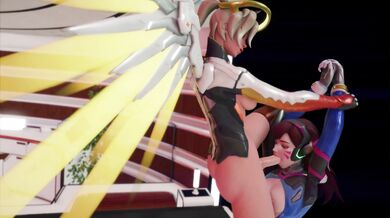 DVa and Mercy: Battle of the Sexbots 5